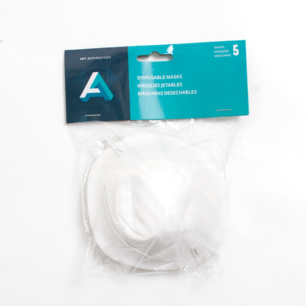 Art Alternatives, Triangles, Scales & Tools, Art & School, Disposable, Dust Mask, 5 piece, 5914, Non-N95
